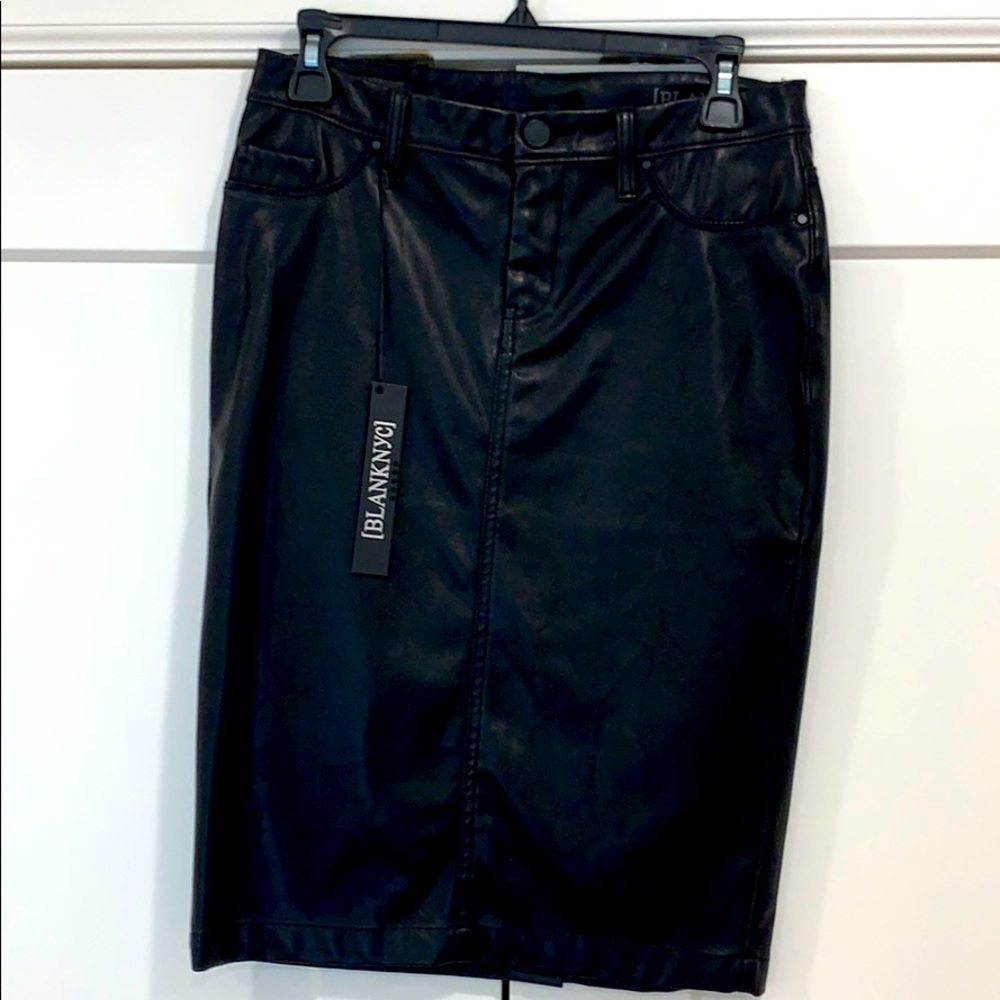 Vegan Leather Pencil Skirt